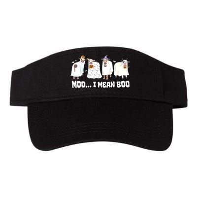 Ghost Cows Moo I Mean Boo Spooky Cow Halloween Valucap Bio-Washed Visor