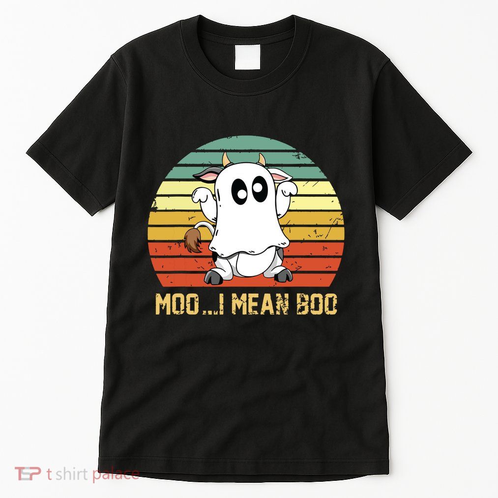 Ghost Cow Moo I Mean Boo Halloween Funny Cow Lover Tall T-Shirt