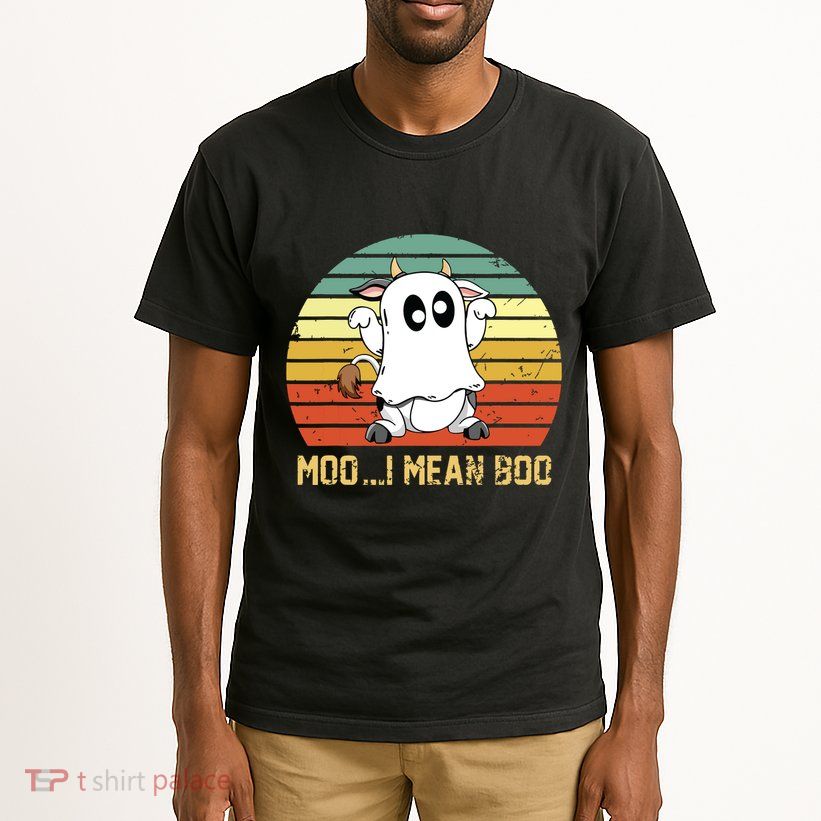 Ghost Cow Moo I Mean Boo Halloween Funny Cow Lover Tall T-Shirt