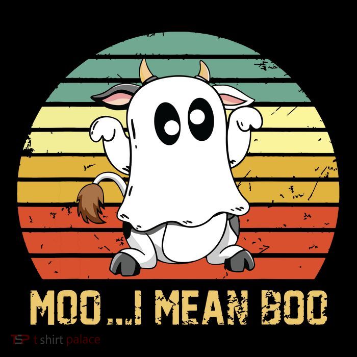 Ghost Cow Moo I Mean Boo Halloween Funny Cow Lover City Backpack