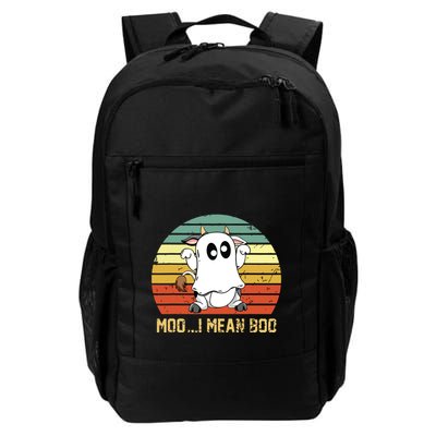 Ghost Cow Moo I Mean Boo Halloween Funny Cow Lover Backpack