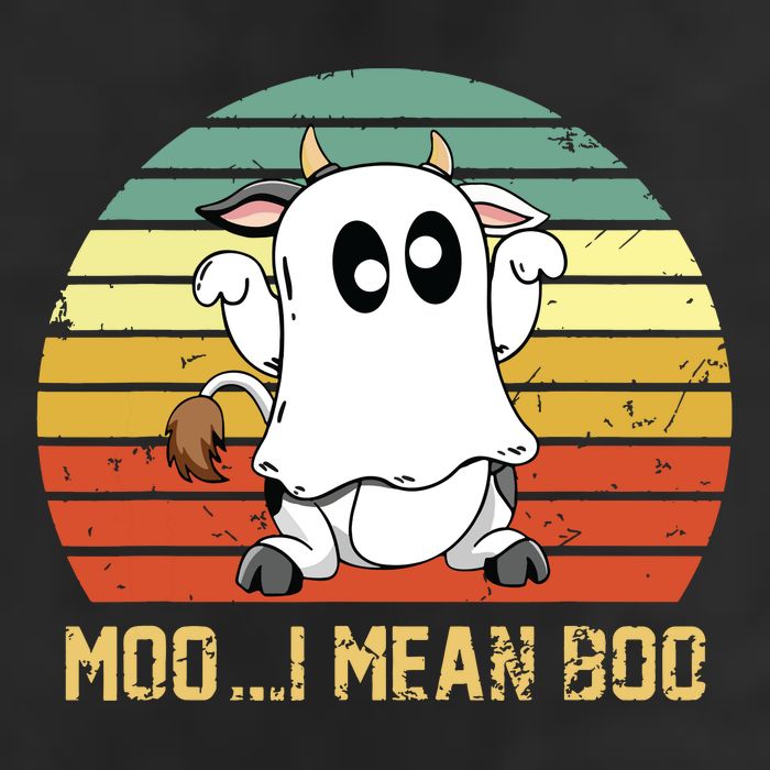 Ghost Cow Moo I Mean Boo Halloween Funny Cow Lover Adult Drive Performance Visor