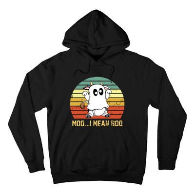 Ghost Cow Moo I Mean Boo Halloween Funny Cow Lover Tall Hoodie