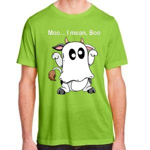 Ghost Cow Moo I Mean Boo Halloween Outfit Funny Cow Lover Adult ChromaSoft Performance T-Shirt