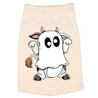 Ghost Cow Moo I Mean Boo Halloween Outfit Funny Cow Lover Doggie Tank