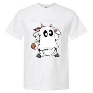 Ghost Cow Moo I Mean Boo Halloween Outfit Funny Cow Lover Garment-Dyed Heavyweight T-Shirt