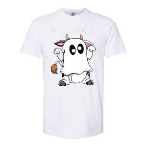 Ghost Cow Moo I Mean Boo Halloween Outfit Funny Cow Lover Softstyle CVC T-Shirt