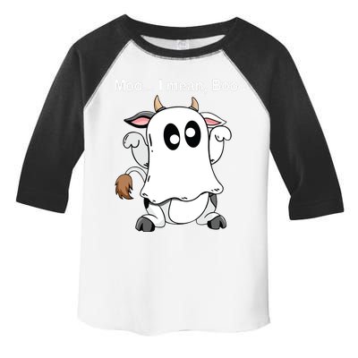 Ghost Cow Moo I Mean Boo Halloween Outfit Funny Cow Lover Toddler Fine Jersey T-Shirt