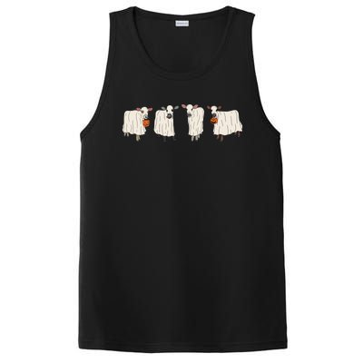 Ghost Cow Moo I Mean Boo Trick Or Treat Halloween Party Great Gift PosiCharge Competitor Tank