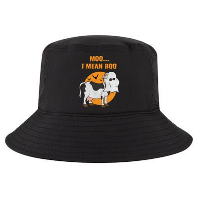 Ghost Cow Moo I Mean Boo Gift Cool Comfort Performance Bucket Hat