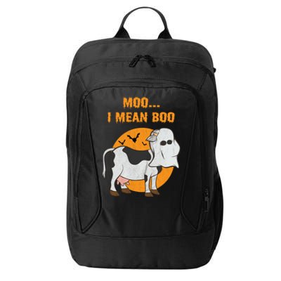 Ghost Cow Moo I Mean Boo Gift City Backpack