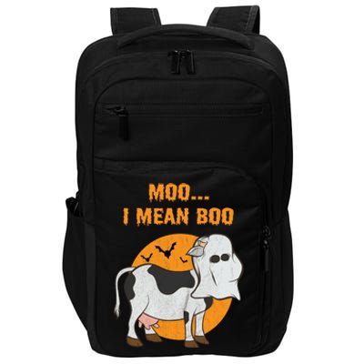 Ghost Cow Moo I Mean Boo Gift Impact Tech Backpack