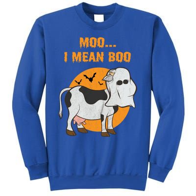 Ghost Cow Moo I Mean Boo Gift Sweatshirt