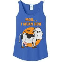 Ghost Cow Moo I Mean Boo Gift Ladies Essential Tank