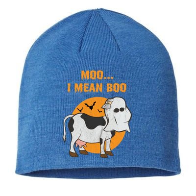 Ghost Cow Moo I Mean Boo Gift Sustainable Beanie