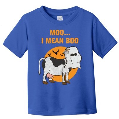 Ghost Cow Moo I Mean Boo Gift Toddler T-Shirt