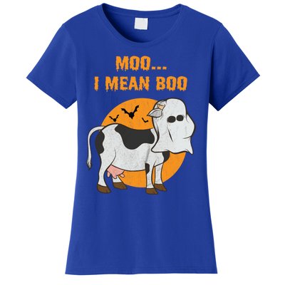 Ghost Cow Moo I Mean Boo Gift Women's T-Shirt