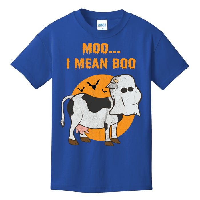 Ghost Cow Moo I Mean Boo Gift Kids T-Shirt