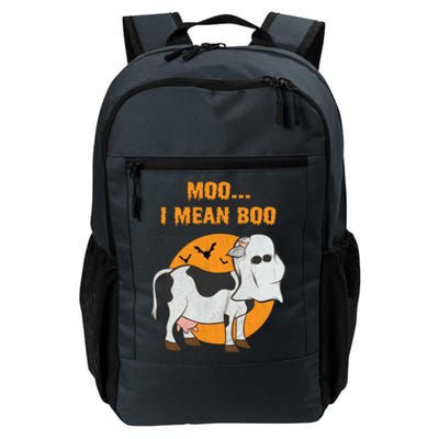 Ghost Cow Moo I Mean Boo Gift Daily Commute Backpack