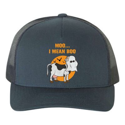 Ghost Cow Moo I Mean Boo Gift Yupoong Adult 5-Panel Trucker Hat