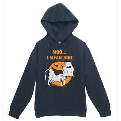 Ghost Cow Moo I Mean Boo Gift Urban Pullover Hoodie