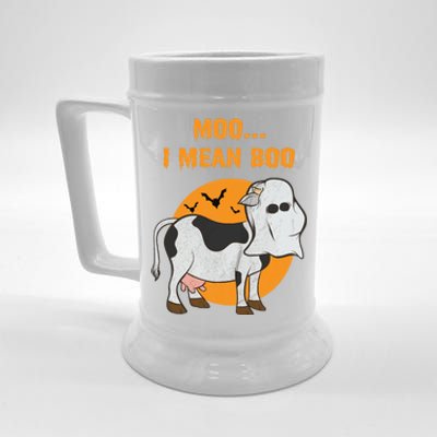 Ghost Cow Moo I Mean Boo Gift Beer Stein