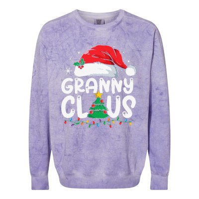 Granny Claus Matching Group Xmas Family Christmas Pajama Colorblast Crewneck Sweatshirt