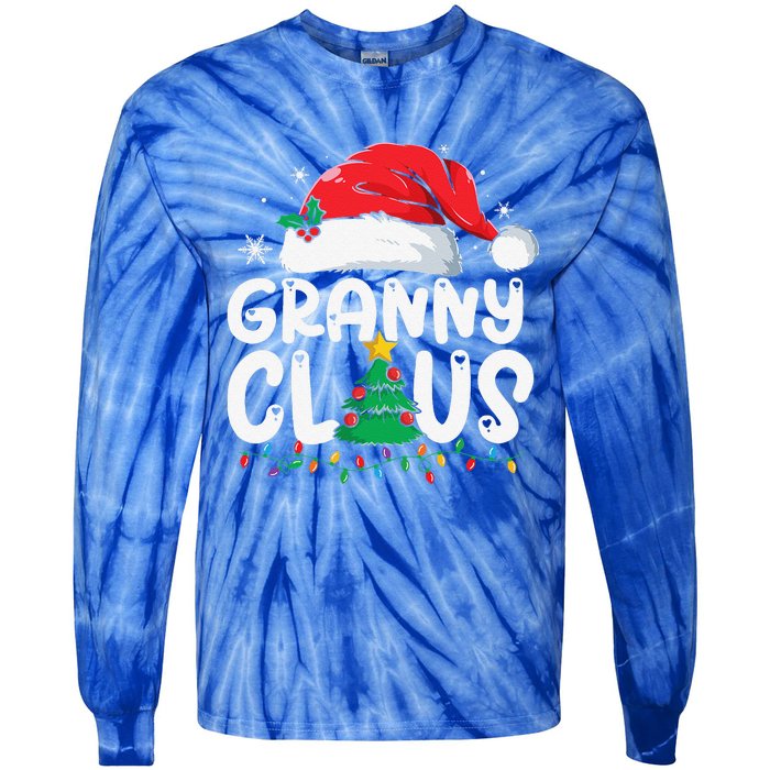 Granny Claus Matching Group Xmas Family Christmas Pajama Tie-Dye Long Sleeve Shirt