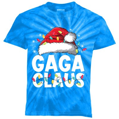 Gaga Claus Matching Family Pajamas Funny Christmas Party Gift Kids Tie-Dye T-Shirt