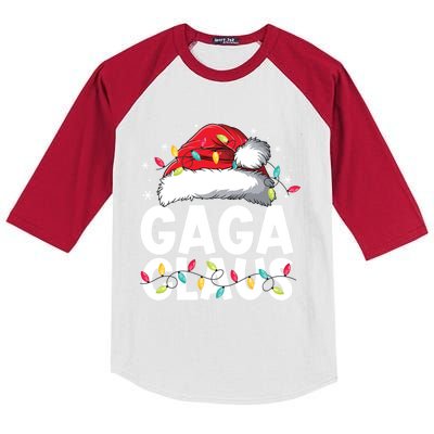 Gaga Claus Matching Family Pajamas Funny Christmas Party Gift Kids Colorblock Raglan Jersey