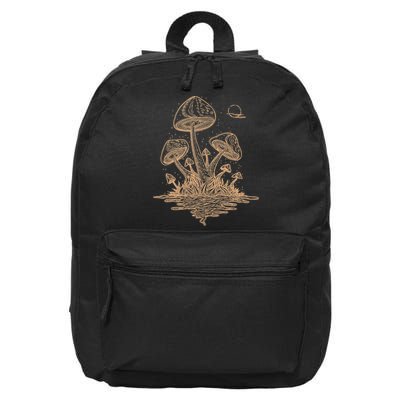 Goblincore Cottagecore Mushrooms Fungi Aesthetic 16 in Basic Backpack