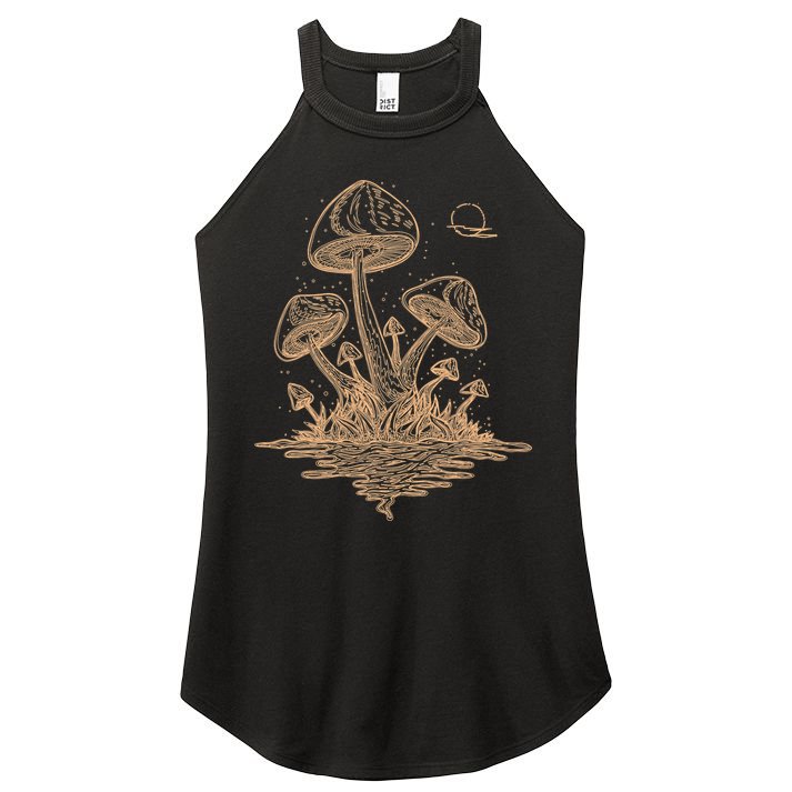 Goblincore Cottagecore Mushrooms Fungi Aesthetic Women's Perfect Tri Rocker Tank