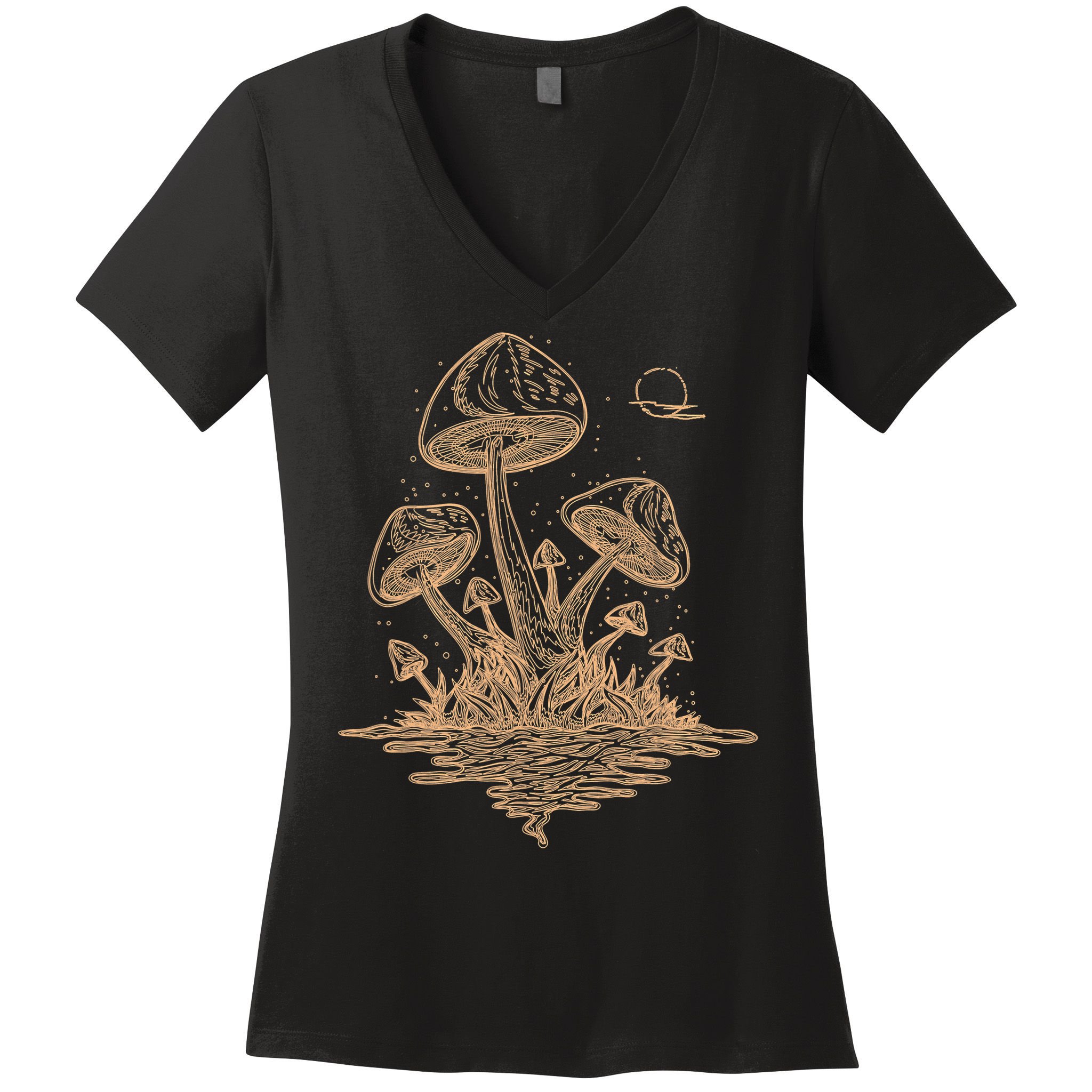 Goblincore Cottagecore Mushrooms Fungi Aesthetic Women's V-Neck T-Shirt