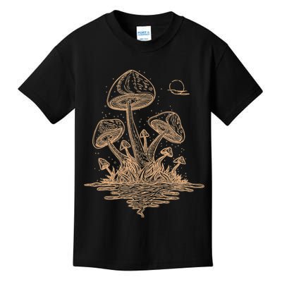 Goblincore Cottagecore Mushrooms Fungi Aesthetic Kids T-Shirt