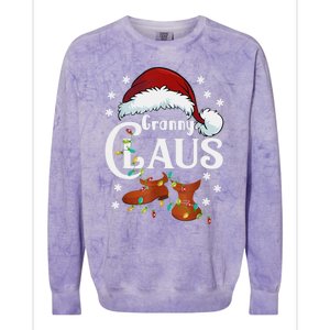 Granny Claus Matching Family Christmas Pajamas Xmas Santa Co Gift Colorblast Crewneck Sweatshirt