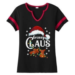 Granny Claus Matching Family Christmas Pajamas Xmas Santa Co Gift Ladies Halftime Notch Neck Tee