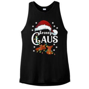 Granny Claus Matching Family Christmas Pajamas Xmas Santa Co Gift Ladies PosiCharge Tri-Blend Wicking Tank