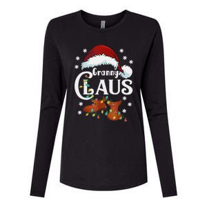 Granny Claus Matching Family Christmas Pajamas Xmas Santa Co Gift Womens Cotton Relaxed Long Sleeve T-Shirt