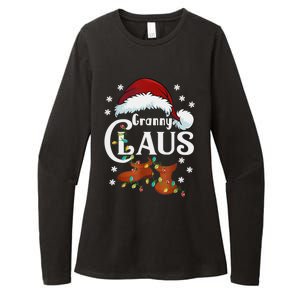 Granny Claus Matching Family Christmas Pajamas Xmas Santa Co Gift Womens CVC Long Sleeve Shirt