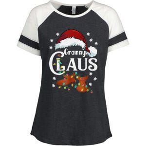 Granny Claus Matching Family Christmas Pajamas Xmas Santa Co Gift Enza Ladies Jersey Colorblock Tee