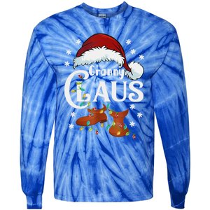 Granny Claus Matching Family Christmas Pajamas Xmas Santa Co Gift Tie-Dye Long Sleeve Shirt