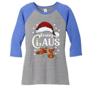 Granny Claus Matching Family Christmas Pajamas Xmas Santa Co Gift Women's Tri-Blend 3/4-Sleeve Raglan Shirt