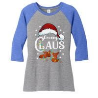 Granny Claus Matching Family Christmas Pajamas Xmas Santa Co Gift Women's Tri-Blend 3/4-Sleeve Raglan Shirt