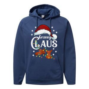 Granny Claus Matching Family Christmas Pajamas Xmas Santa Co Gift Performance Fleece Hoodie