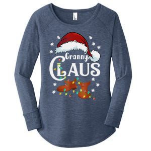 Granny Claus Matching Family Christmas Pajamas Xmas Santa Co Gift Women's Perfect Tri Tunic Long Sleeve Shirt