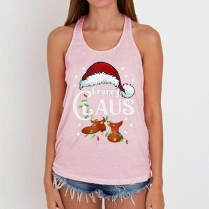 Granny Claus Matching Family Christmas Pajamas Xmas Santa Co Gift Women's Knotted Racerback Tank