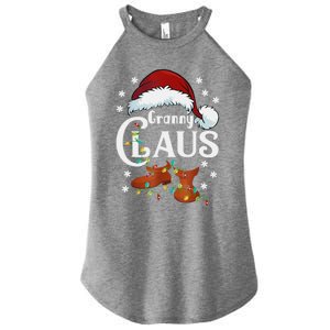 Granny Claus Matching Family Christmas Pajamas Xmas Santa Co Gift Women's Perfect Tri Rocker Tank