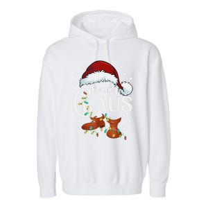 Granny Claus Matching Family Christmas Pajamas Xmas Santa Co Gift Garment-Dyed Fleece Hoodie