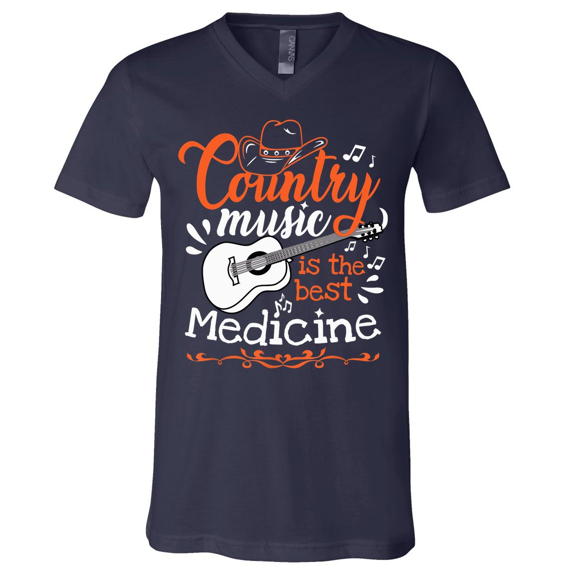 Guitar Country Music Lover V-Neck T-Shirt