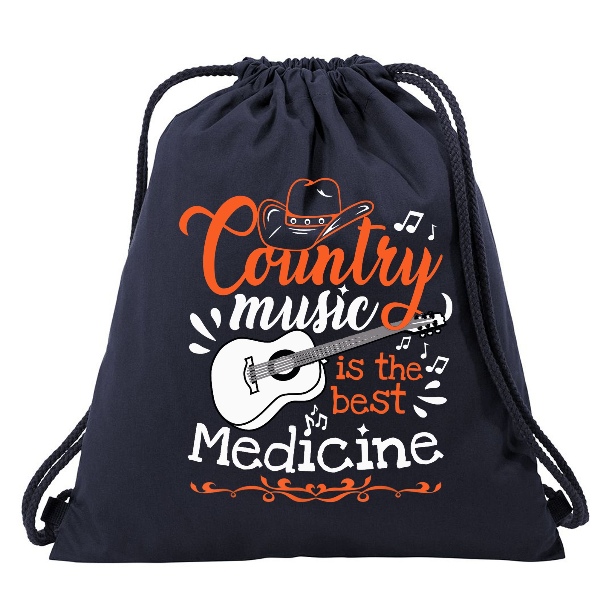 Guitar Country Music Lover Drawstring Bag